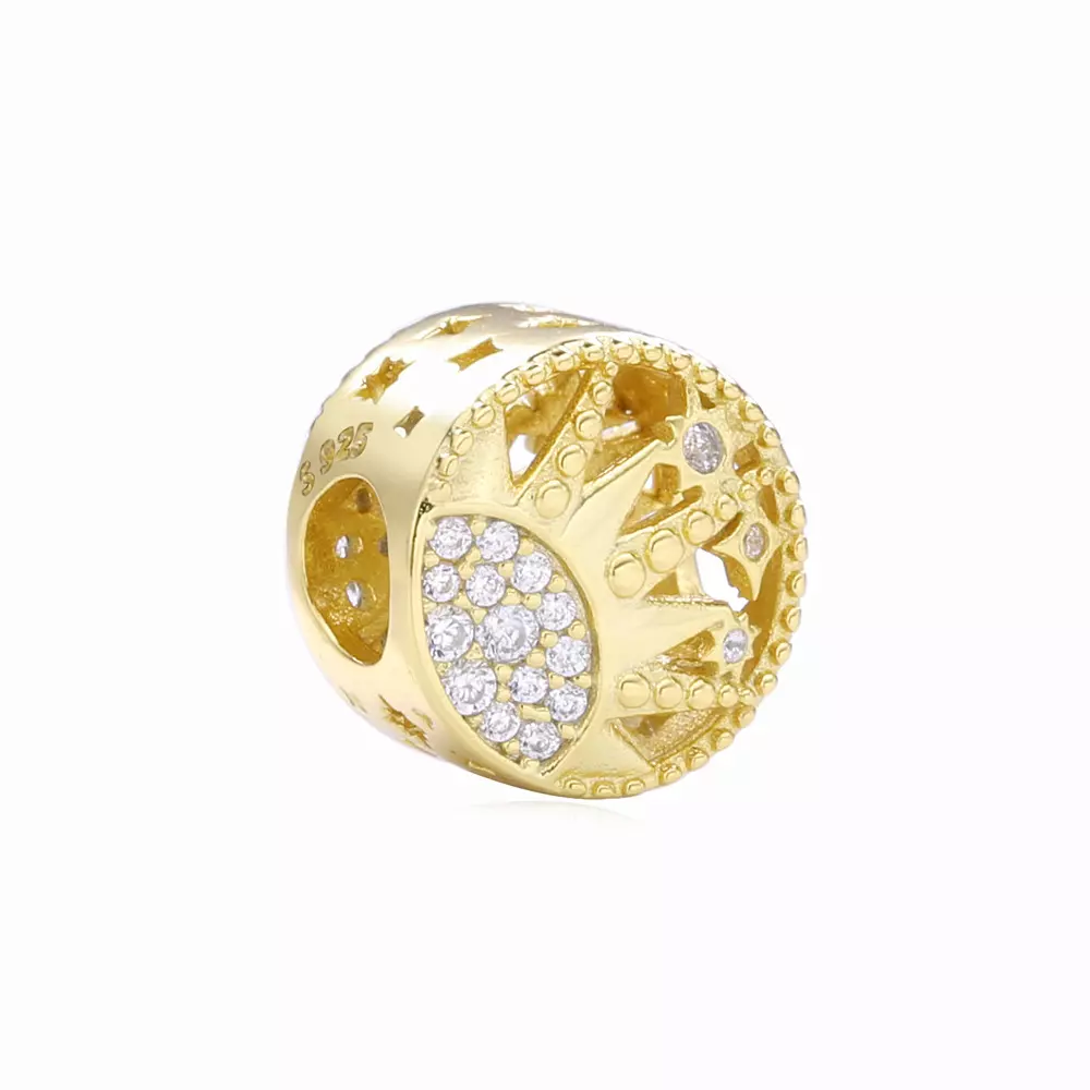 PANDORA Opengewerkte Zon 18 Karaat Goud Bedel 768778C01