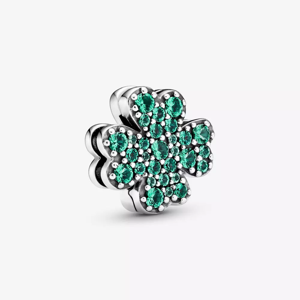 PANDORA Pavé Klavertjevier Clip Bedel 798601C01