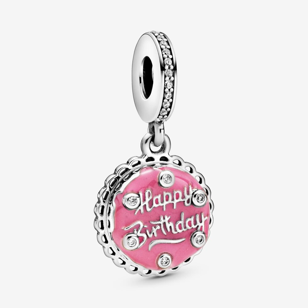 PANDORA Pink Birthday Cake Hangende Bedel 798888C01 PANDORA Pink Birthday Cake Hangende Bedel 798888C01