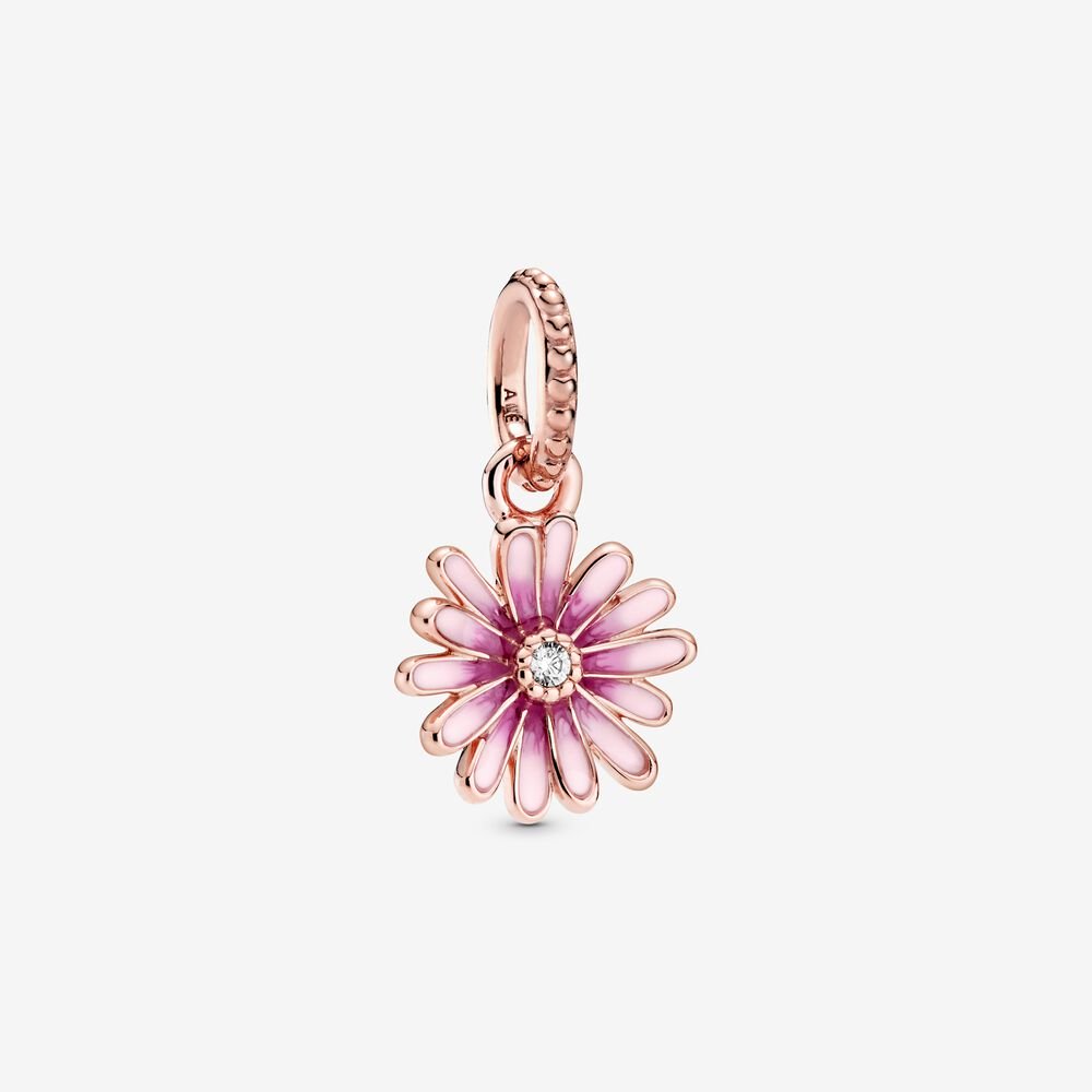 PANDORA Roze Madeliefje Hangende Bedel 788771C01