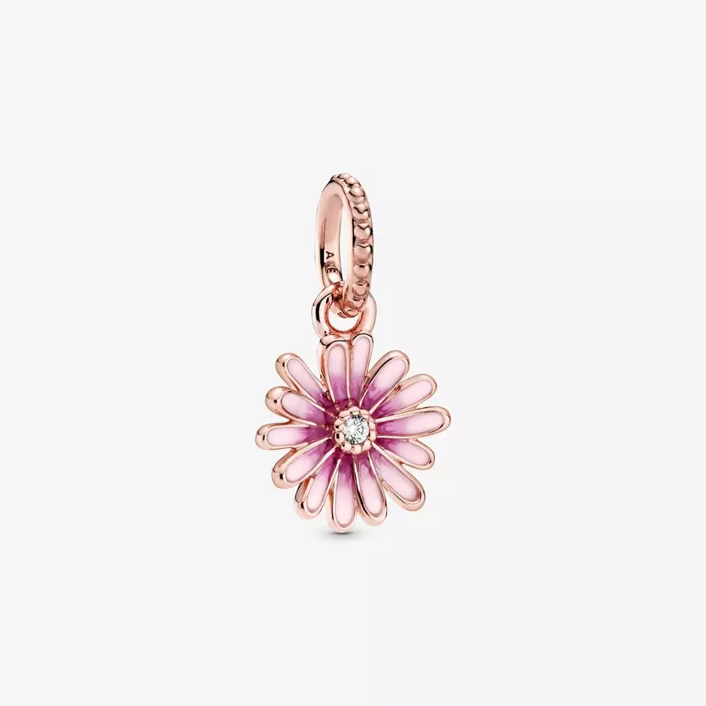 PANDORA Roze Madeliefje Hangende Bedel 788771C01