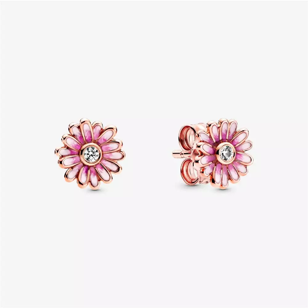 PANDORA Roze Madeliefjes Oorknopjes 288773C01