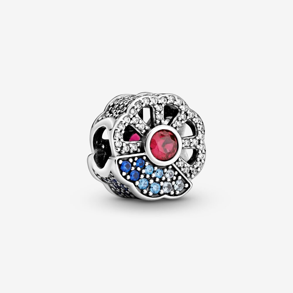 PANDORA Blue Pink Fan Bedel - 798178CZMX PANDORA Blue Pink Fan Bedel - 798178CZMX