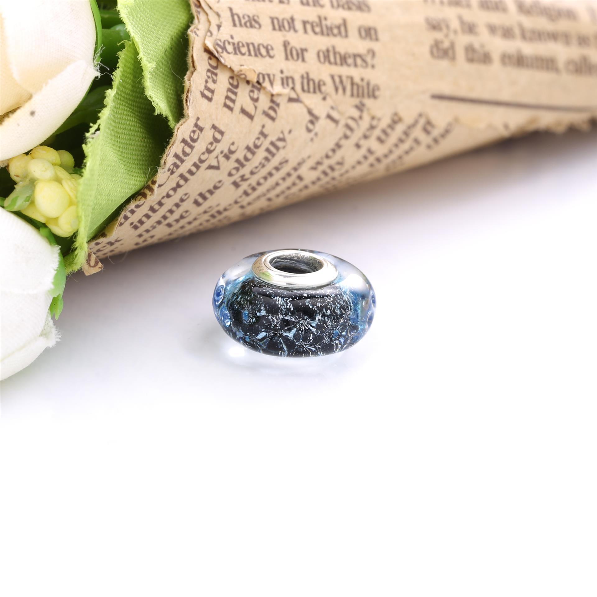PANDORA Golvende Donkerblauwe Muranoglazen Oceaan Bedel - 798938C00
