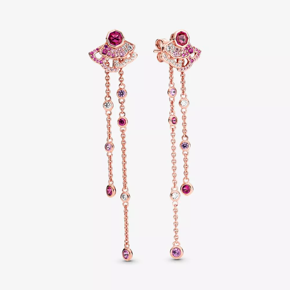PANDORA Pink Fan Oorknopjes - 288190C01