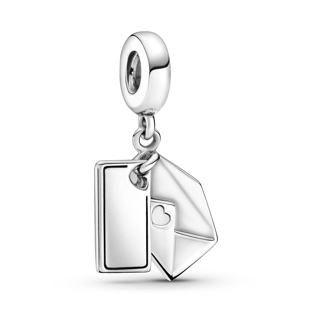 PANDORA Gegraveerde brief en envelop Hangende Bedel - 799274C00 PANDORA Gegraveerde brief en envelop Hangende Bedel - 799274C00