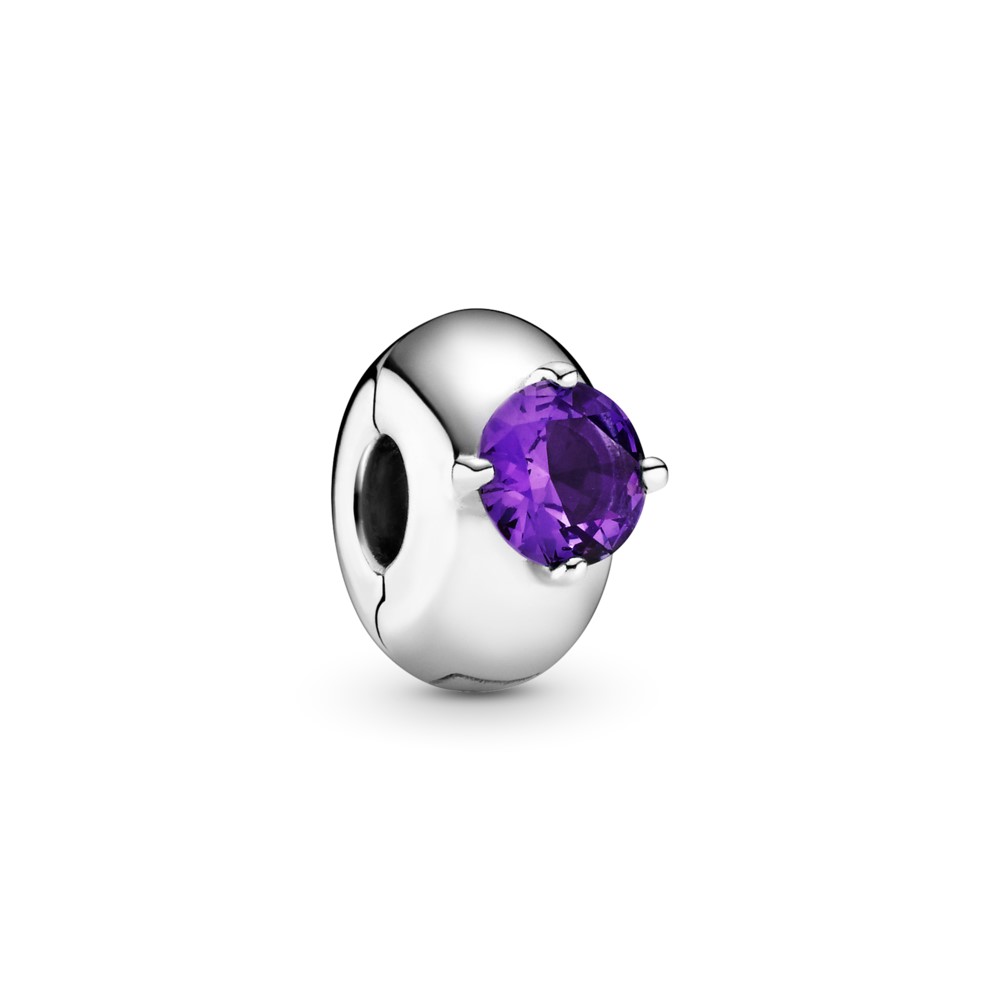 Purple Round Solitaire Clip Bedel 799204c02 Purple Round Solitaire Clip Bedel 799204c02