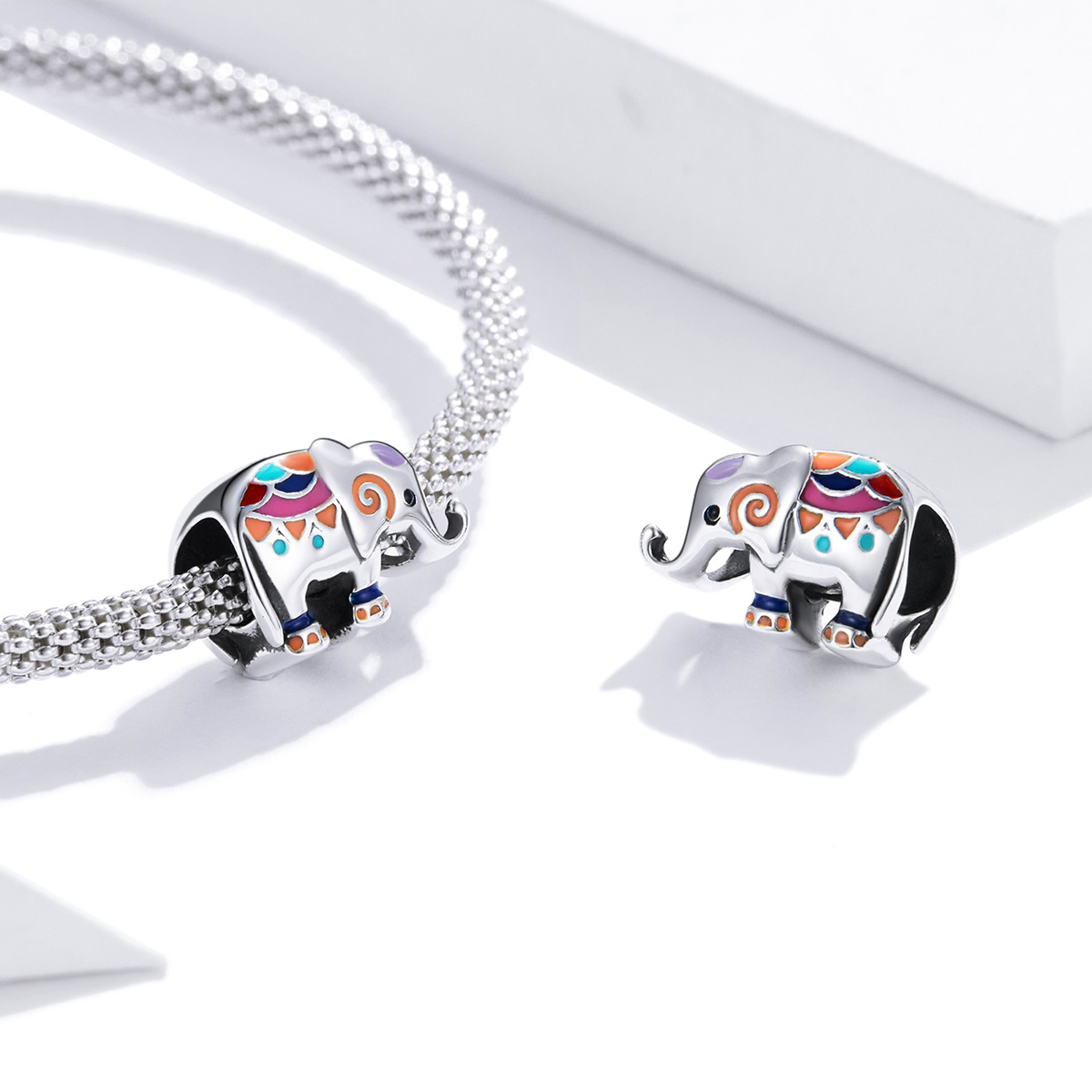 Pandora Style Gelukkige Olifant Bedel - SCC1790