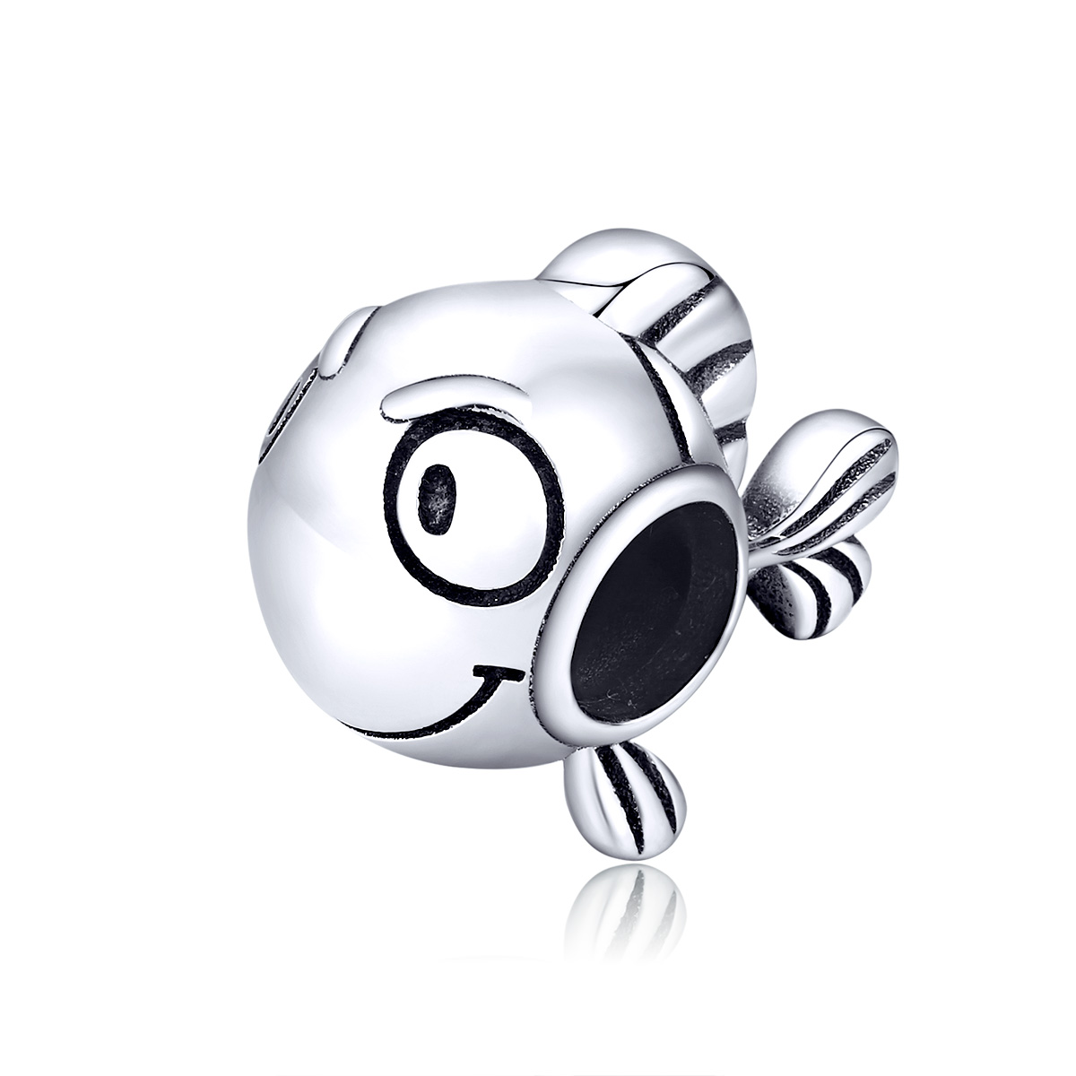 Pandora Style Grote Ogen Vis Bedel - SCC1477 Pandora Style Grote Ogen Vis Bedel - SCC1477