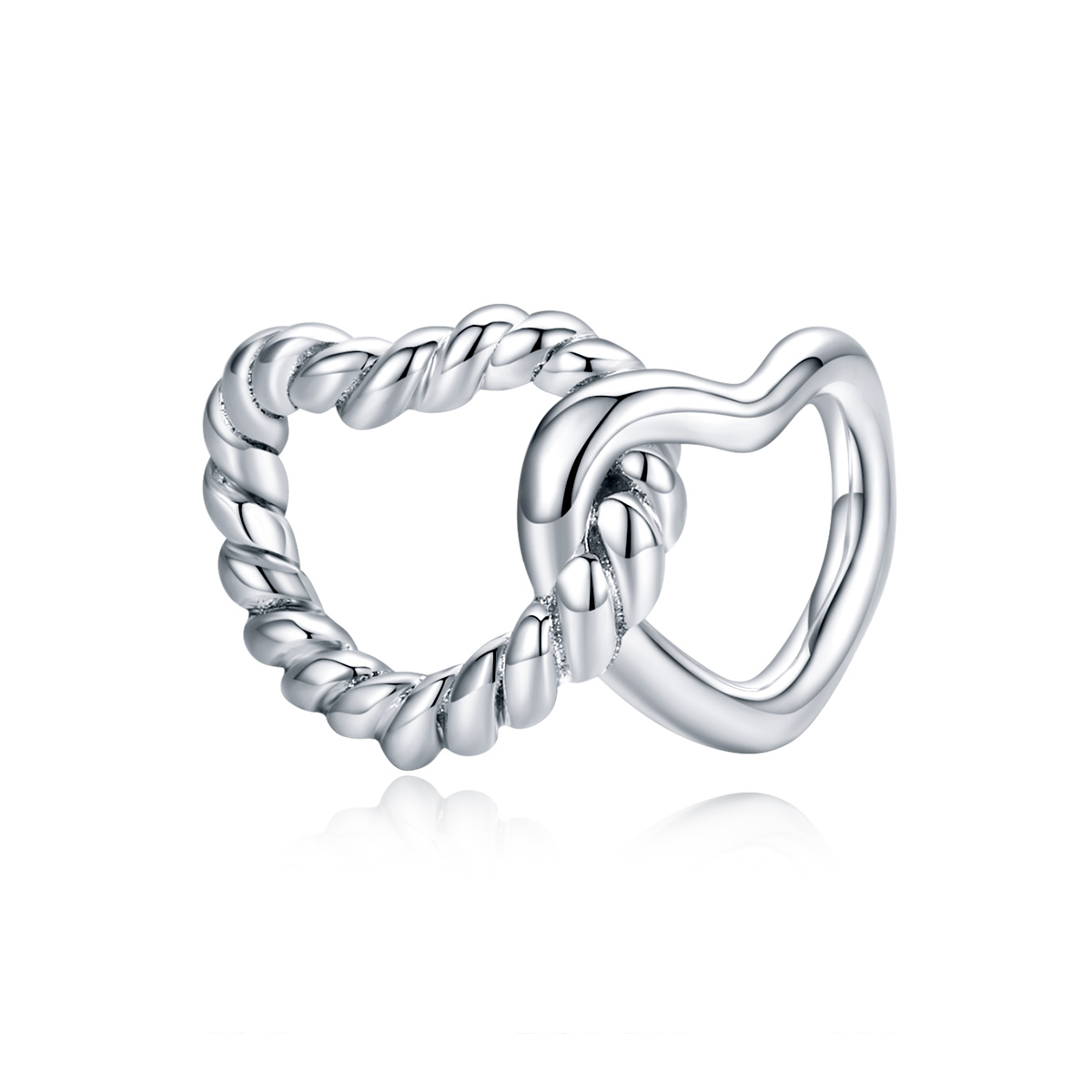 Pandora Style Ineengestrengelde Harten Bedel - SCC1563 Pandora Style Ineengestrengelde Harten Bedel - SCC1563