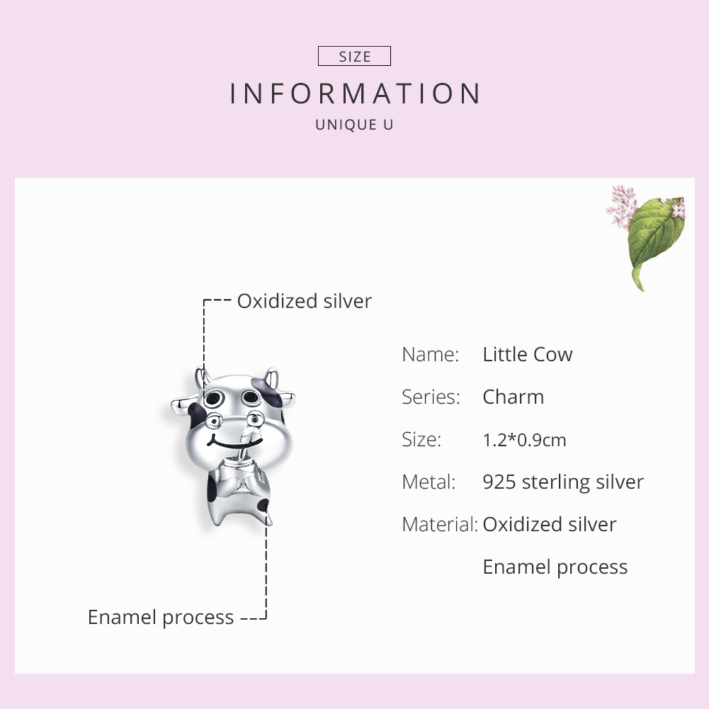 Pandora Style Kleine koe Bedel - SCC1574