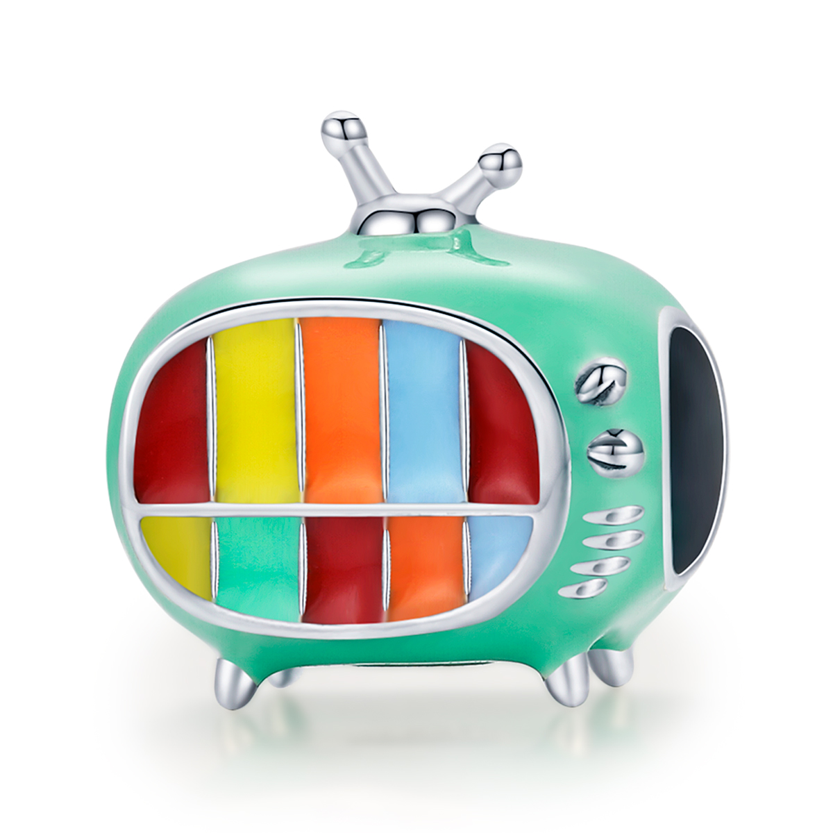 Pandora Style Mini kleuren-tv Bedel - SCC1861 Pandora Style Mini kleuren-tv Bedel - SCC1861