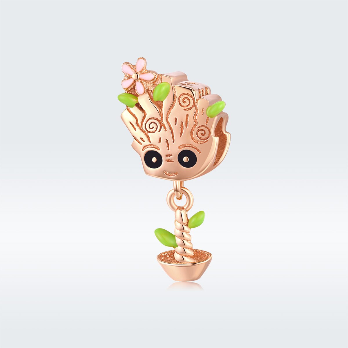 Pandora Style Rose Baby Groot Bedel - BSC130 Pandora Style Rose Baby Groot Bedel - BSC130