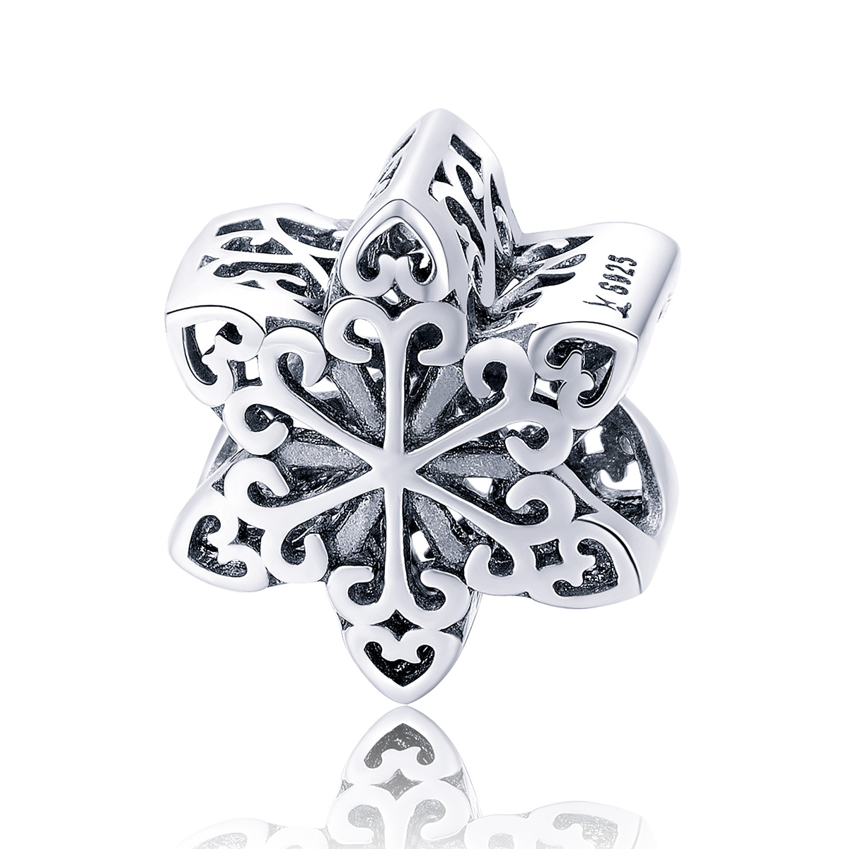 Pandora Style Sprankelende sneeuwvlok Bedel - SCC719 Pandora Style Sprankelende sneeuwvlok Bedel - SCC719