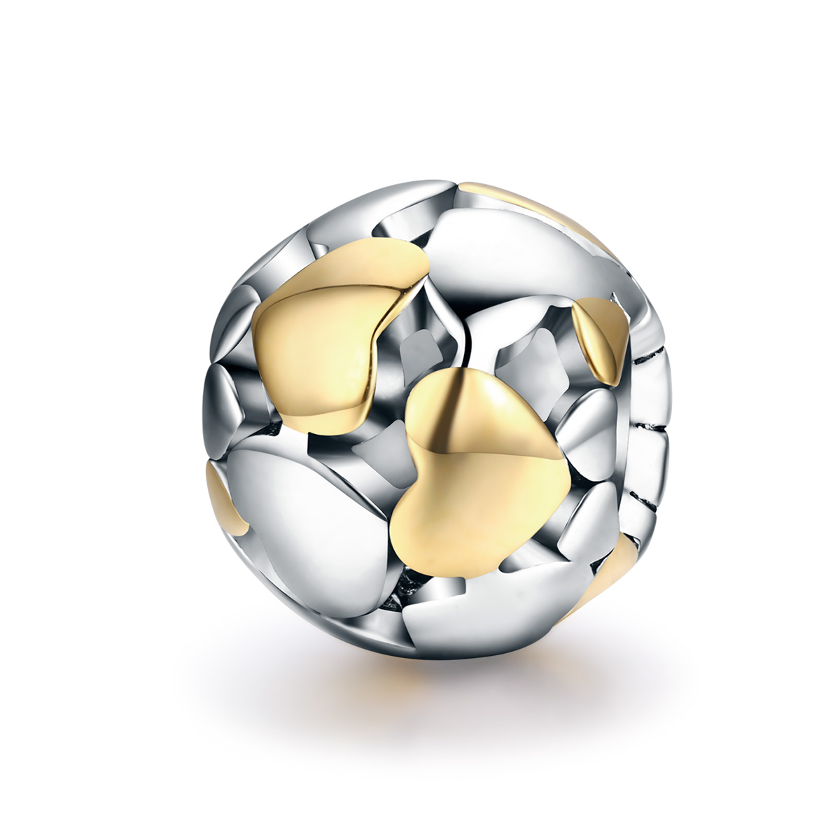 Pandora Style Two-tone Mijn hart is helder Bedel - SCC537 Pandora Style Two-tone Mijn hart is helder Bedel - SCC537