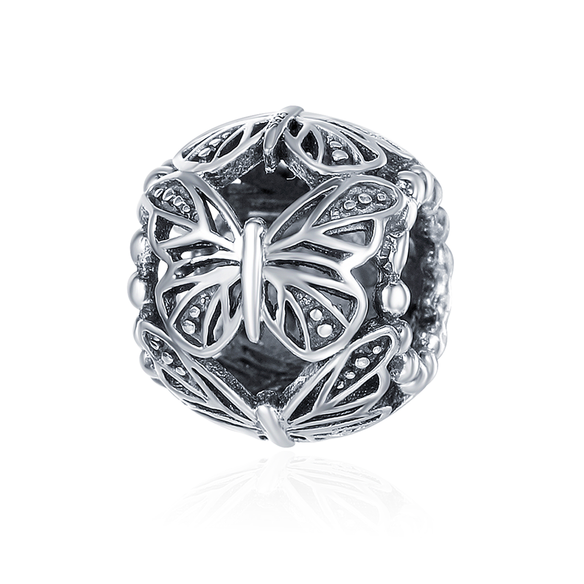 Pandora Style Vintage vlinder Bedel - SCC491
