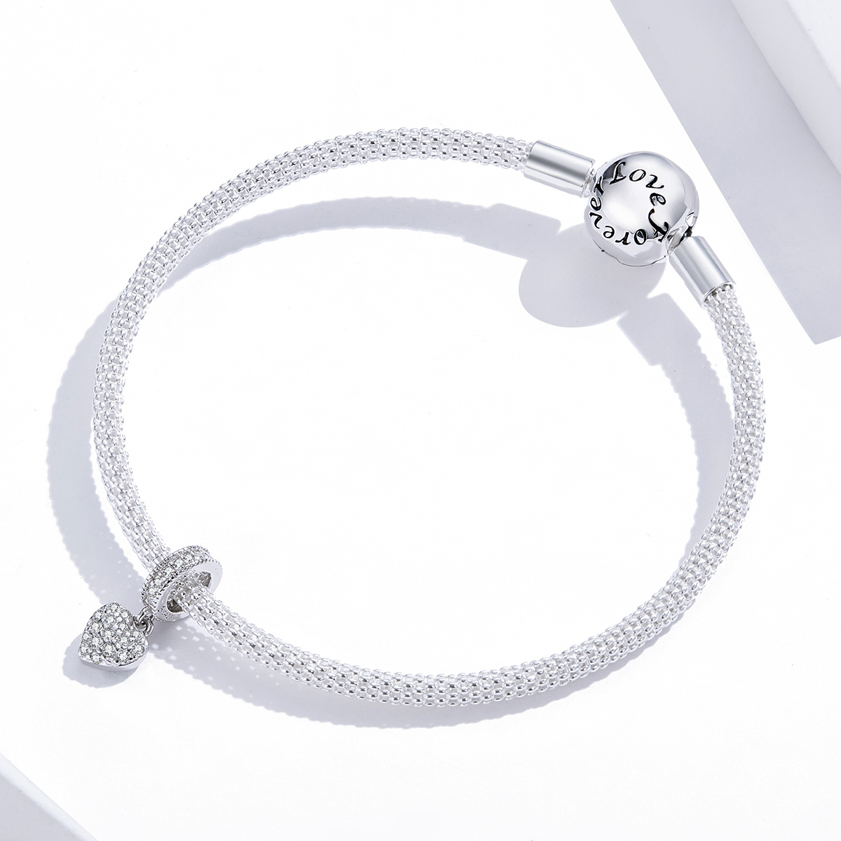 Pandora Style Glanzende liefde Hangende Bedel - BSC211