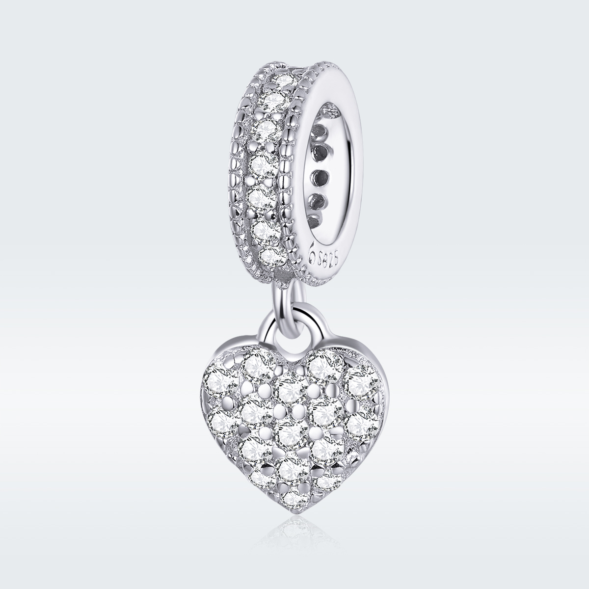 Pandora Style Glanzende liefde Hangende Bedel - BSC211