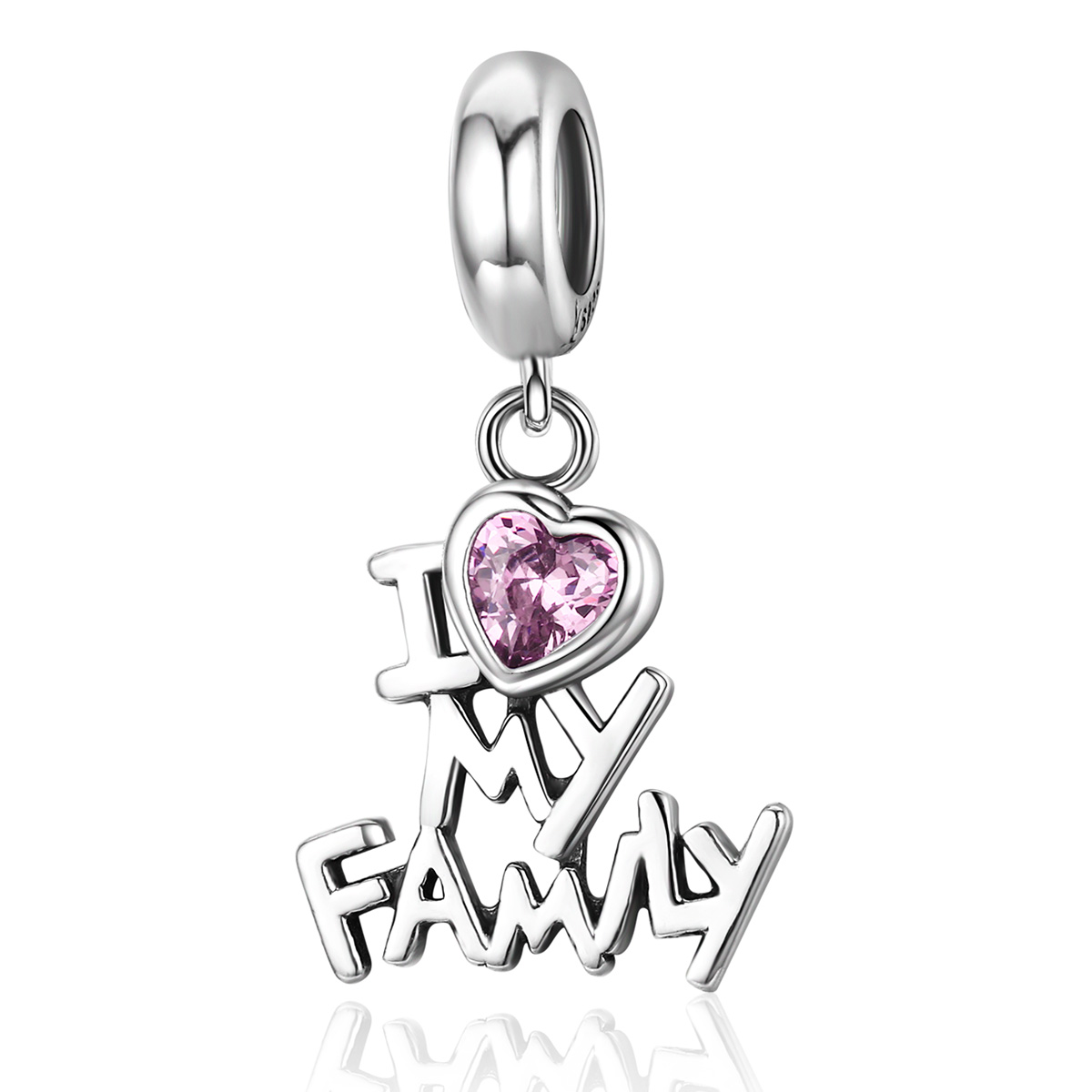 Pandora Style Ik hou van mijn familie Hangende Bedel - SCC251 Pandora Style Ik hou van mijn familie Hangende Bedel - SCC251