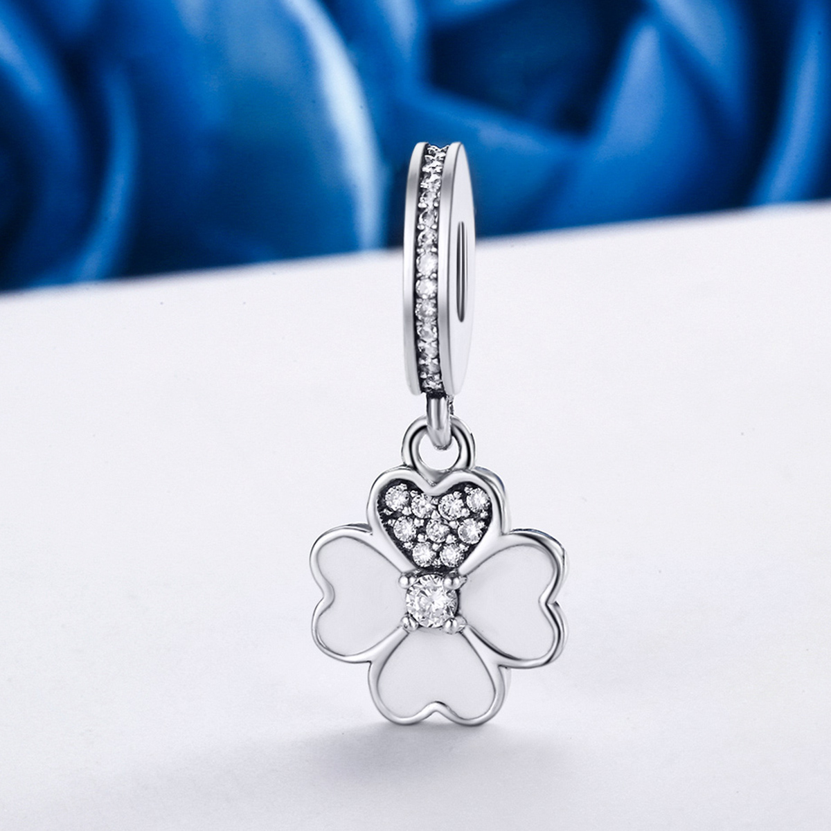 Pandora Style Klaver Hangende Bedel - SCC259