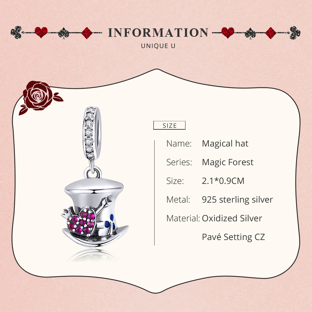 Pandora Style Magische hoed Hangende Bedel - SCC1441