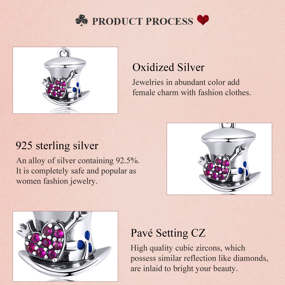 Pandora Style Magische hoed Hangende Bedel - SCC1441