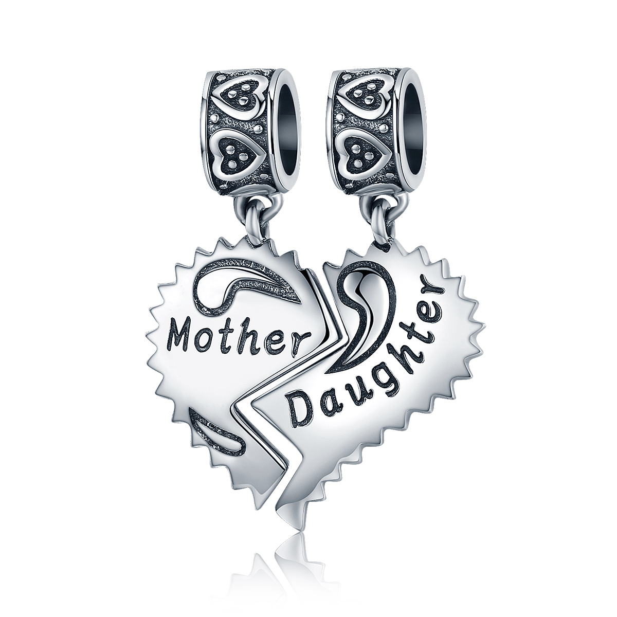 Pandora Style Moeder en dochter Hangende Bedel - SCC427