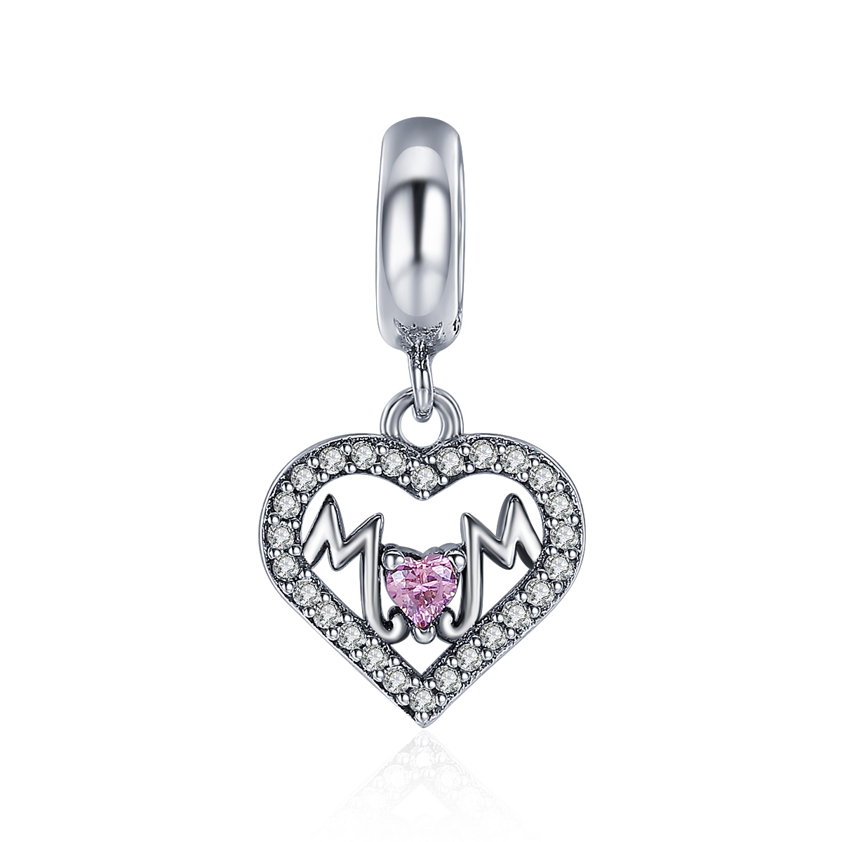 Pandora Style moeder hart Hangende Bedel - SCC392