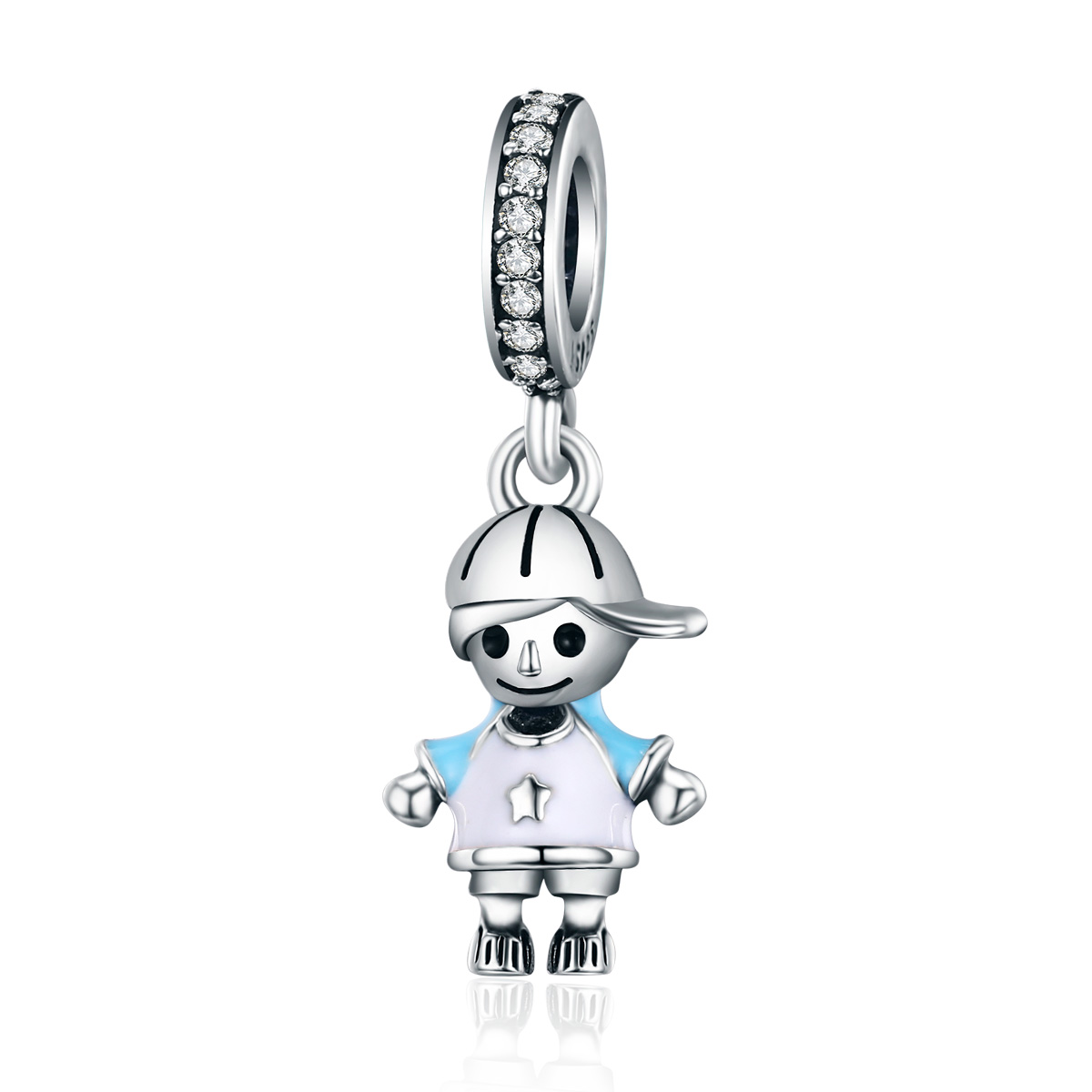 Pandora Style Perfect leven kleine babyjongen Hangende Bedel - SCC544