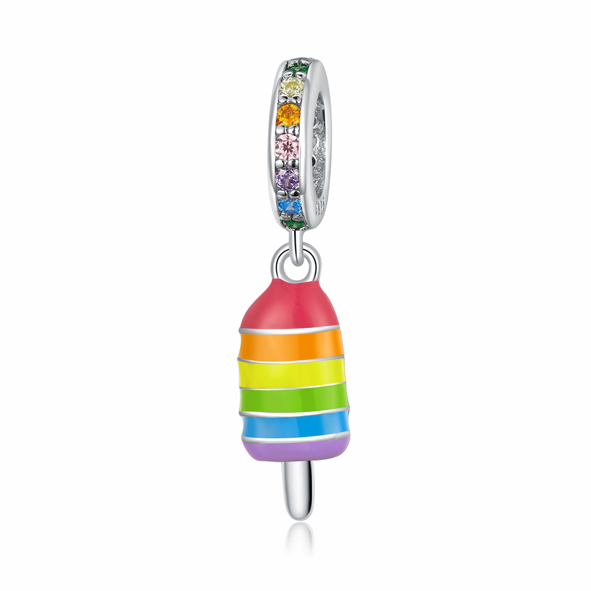 Pandora Style Regenboogijs Hangende Bedel - BSC351 Pandora Style Regenboogijs Hangende Bedel - BSC351