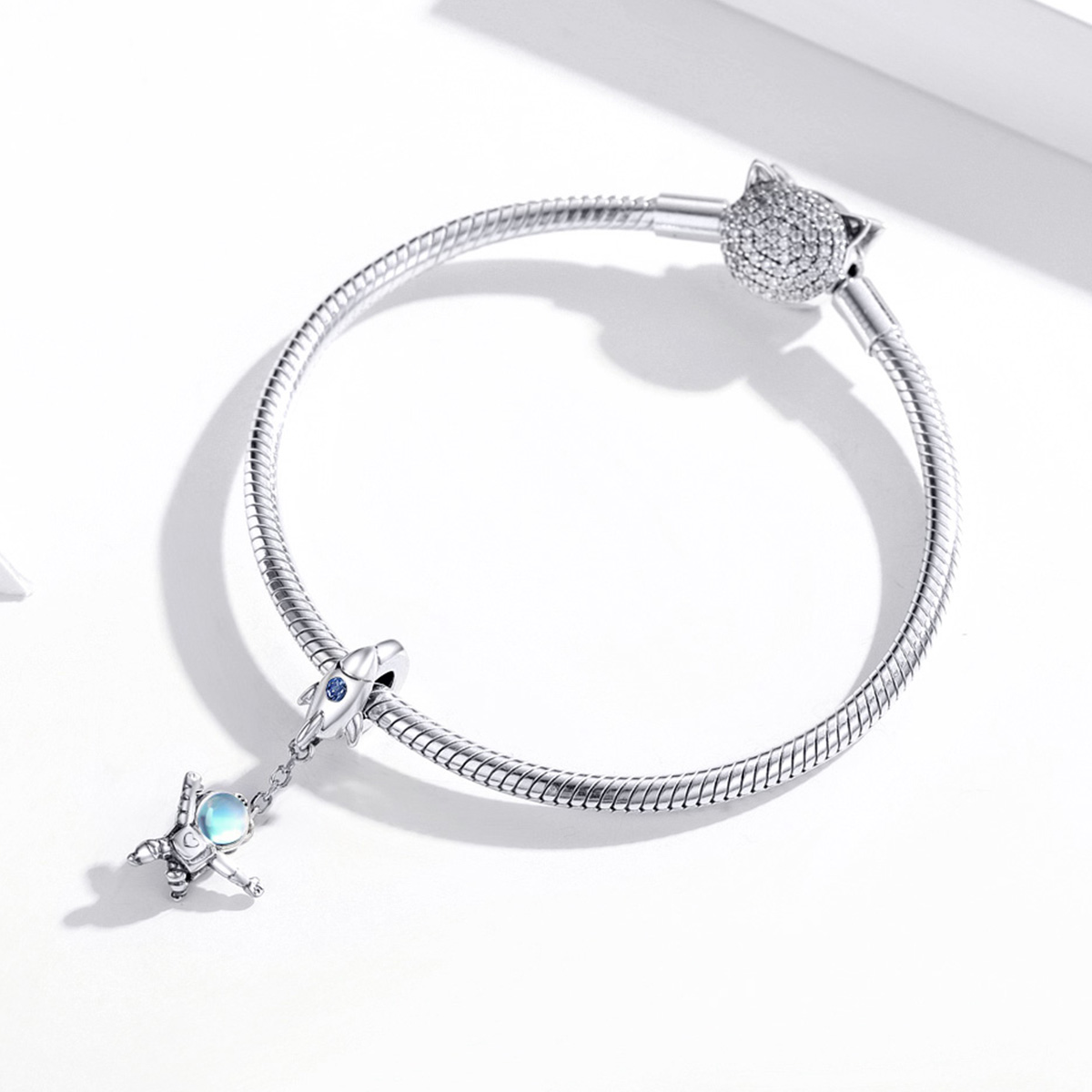 Pandora Style Ruimteschip en astronaut Hangende Bedel - SCC1695