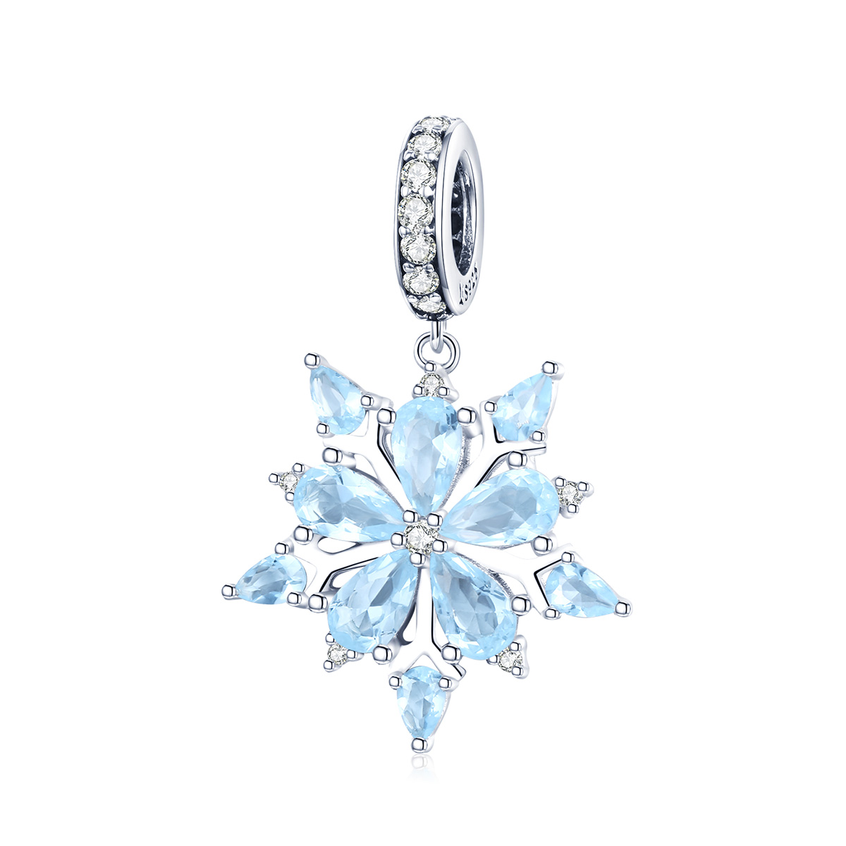 Pandora Style Sneeuwvlokken Hangende Bedel - SCC940 Pandora Style Sneeuwvlokken Hangende Bedel - SCC940