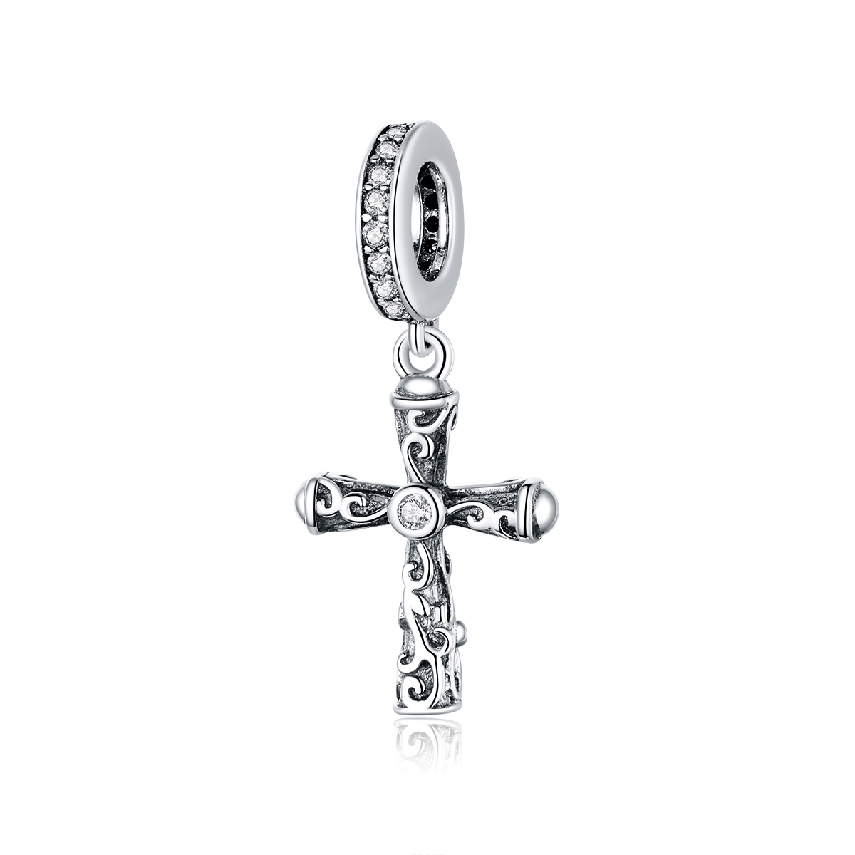 Pandora Style Vintage kruis Hangende Bedel - BSC313 Pandora Style Vintage kruis Hangende Bedel - BSC313