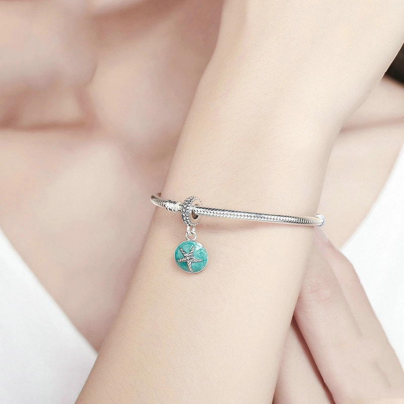 (afbeelding voor) Pandora Style Zomerstijl Blauwe Zee Hangende Bedel - SCC136 - Bekijken 4