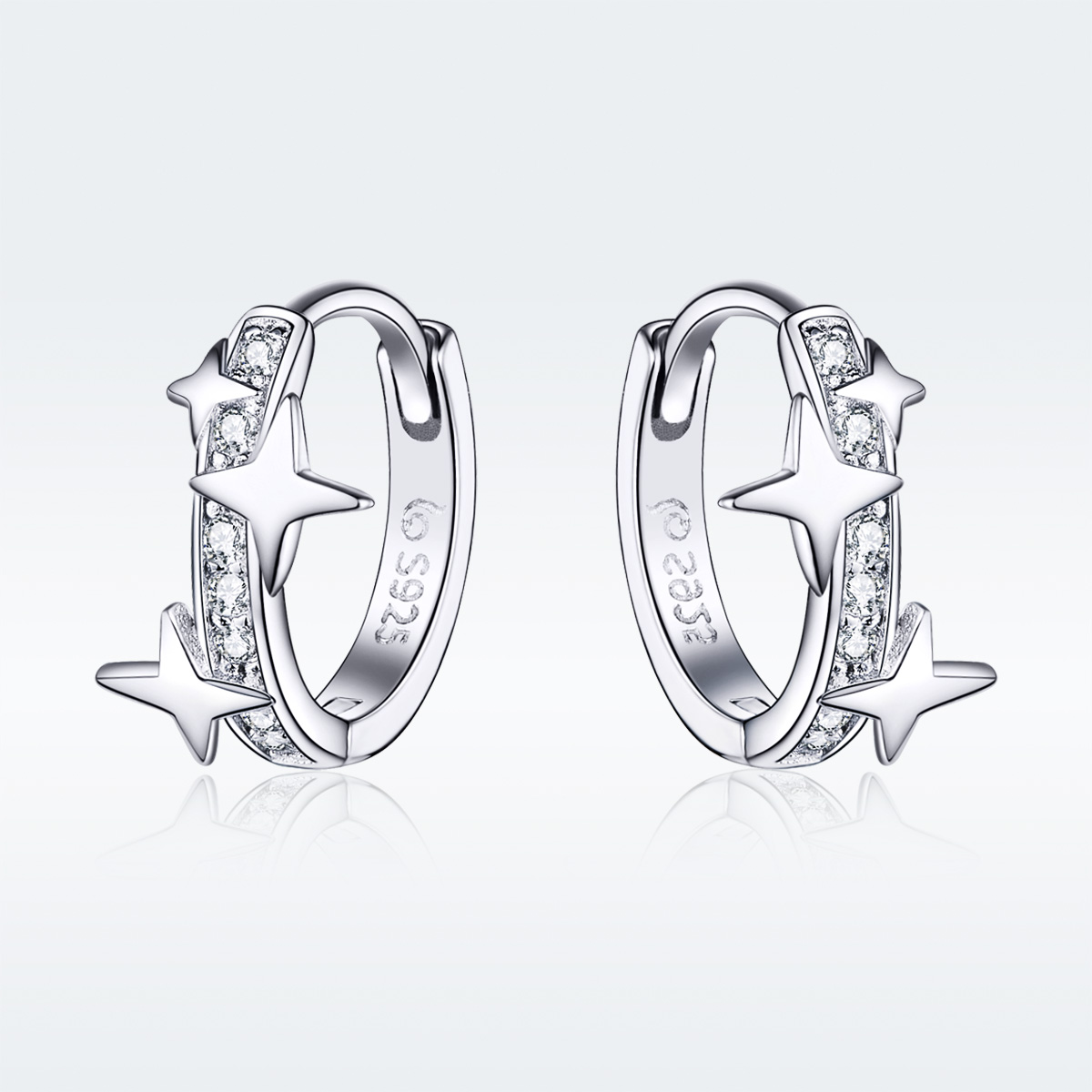 Pandora Style Een ster van wens Oorringen - BSE076 Pandora Style Een ster van wens Oorringen - BSE076