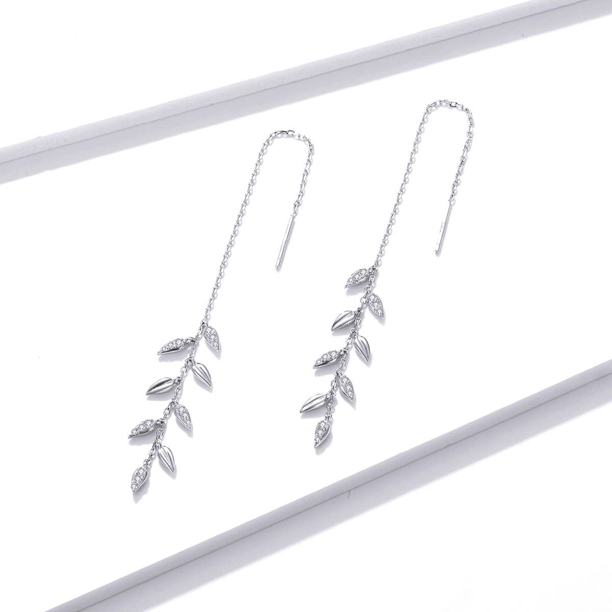 Pandora Style Glanzende Tarwe Oorhangers - BSE447