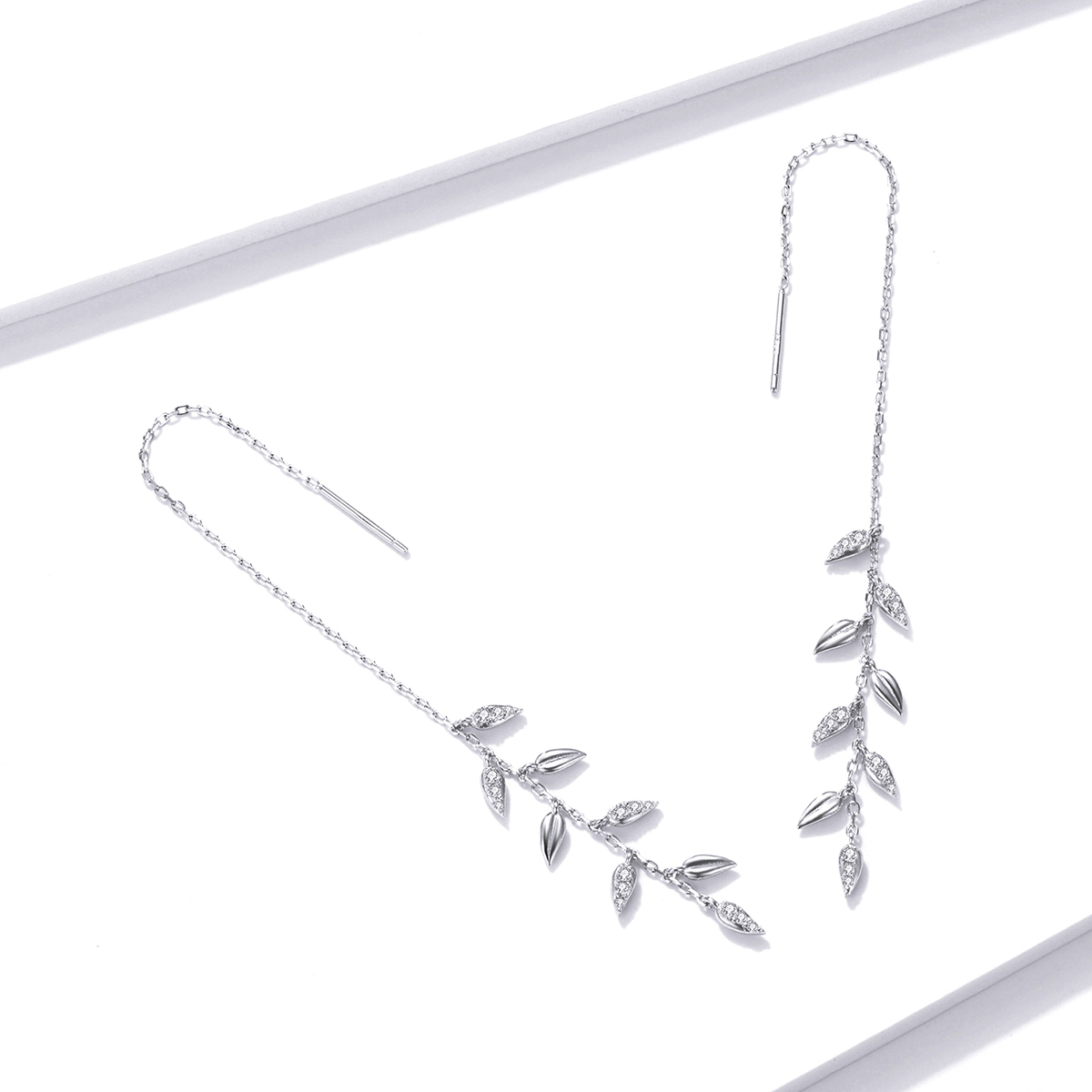 Pandora Style Glanzende Tarwe Oorhangers - BSE447