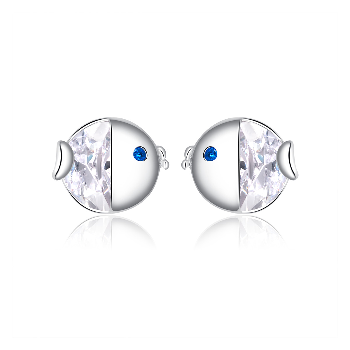 Pandora Style Kus Vis Oorknopjes - BSE204