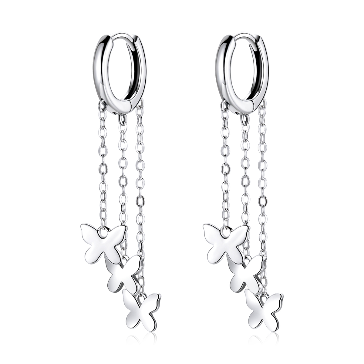 Pandora Style Kwastje vlinder Oorhangers - SCE1173 Pandora Style Kwastje vlinder Oorhangers - SCE1173
