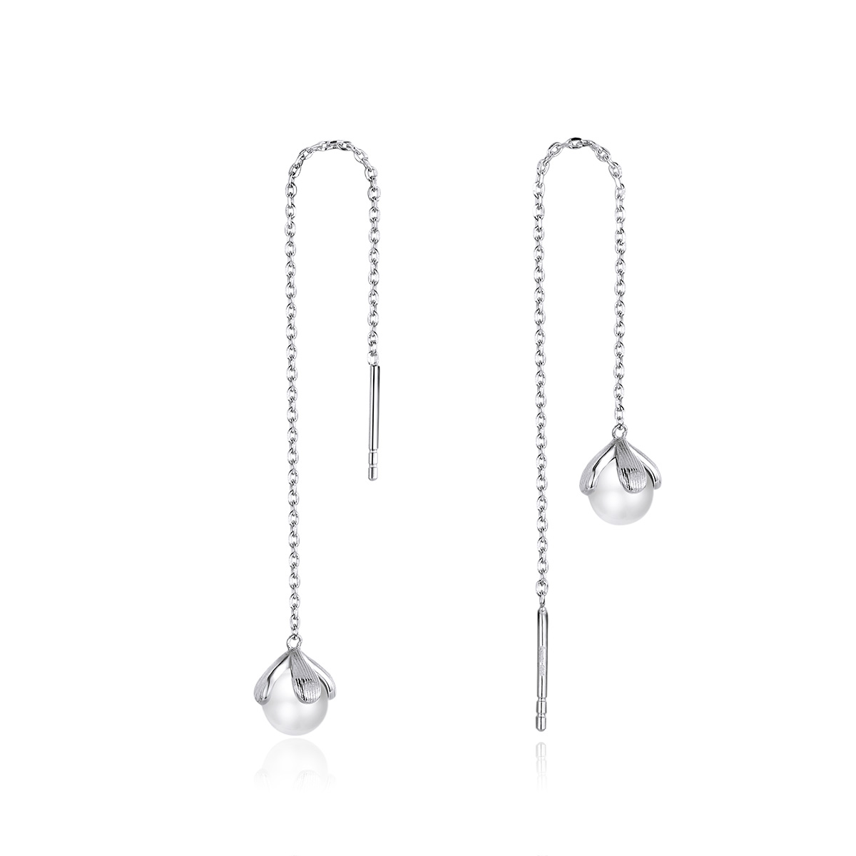 Pandora Style Rijg pure bloemen Oorhangers - BSE373 Pandora Style Rijg pure bloemen Oorhangers - BSE373
