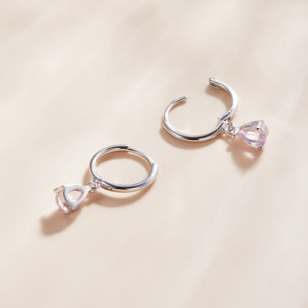 Pandora Style Waterdruppels Oorhangers - SCE1018-PK