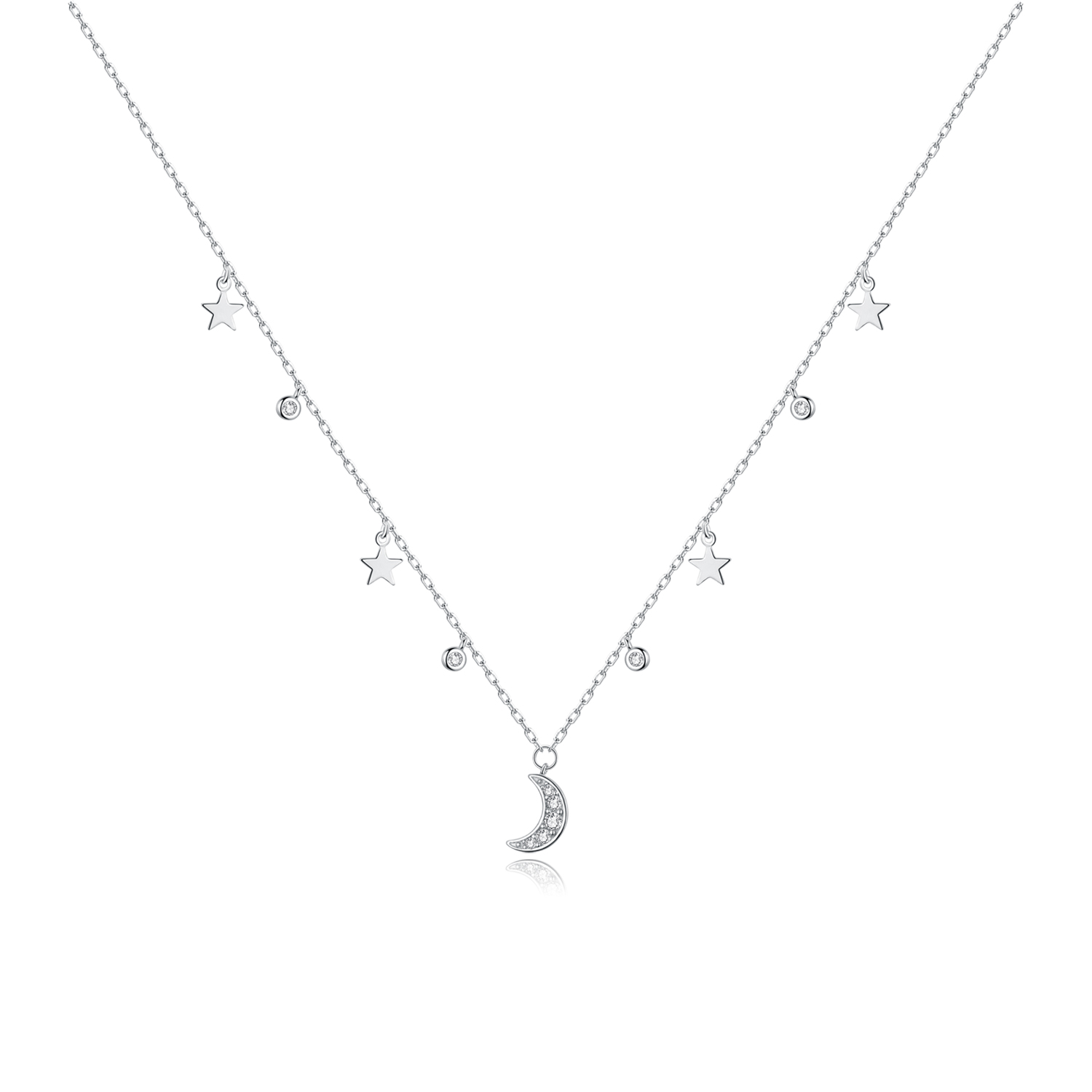 Pandora Style Droom Ster Maan Chain Ketting - SCN420 Pandora Style Droom Ster Maan Chain Ketting - SCN420