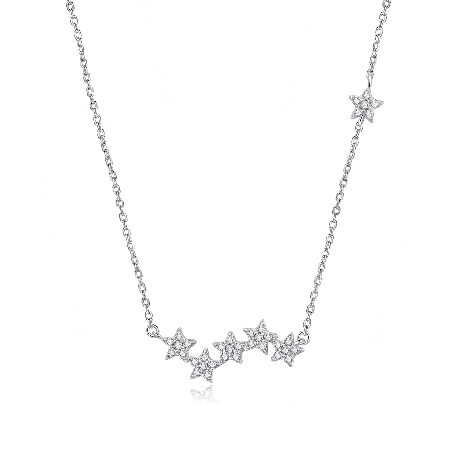 Pandora Style Fonkelende sterren Chain Ketting - SCN419 Pandora Style Fonkelende sterren Chain Ketting - SCN419