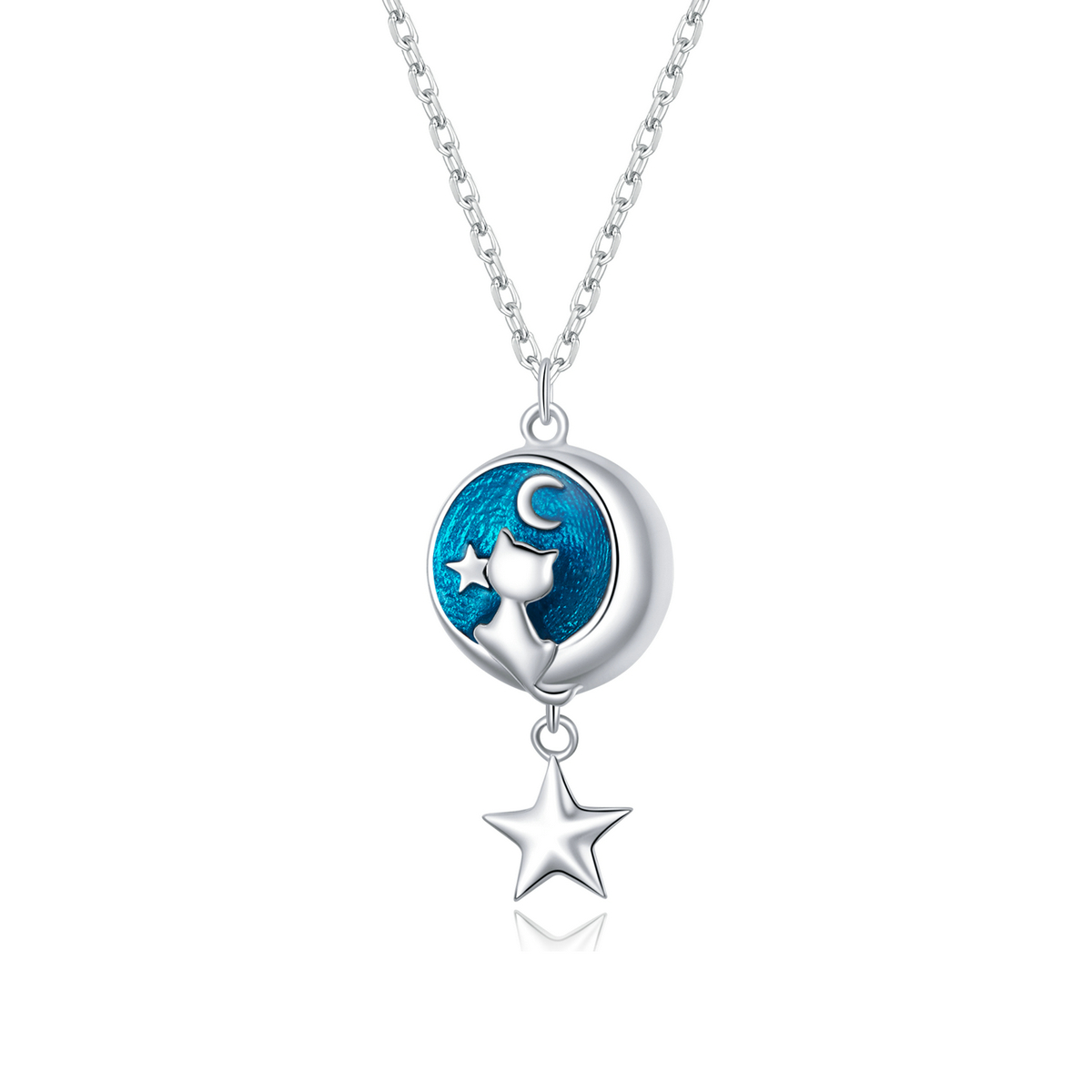 Pandora Style Maan & Kat Chain Ketting - SCN422 Pandora Style Maan & Kat Chain Ketting - SCN422