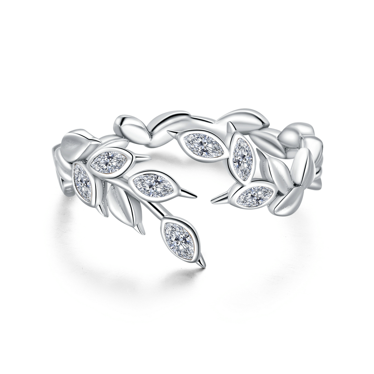 Pandora Style Glanzende Tarwe Spike Open Ring - BSR135 Pandora Style Glanzende Tarwe Spike Open Ring - BSR135