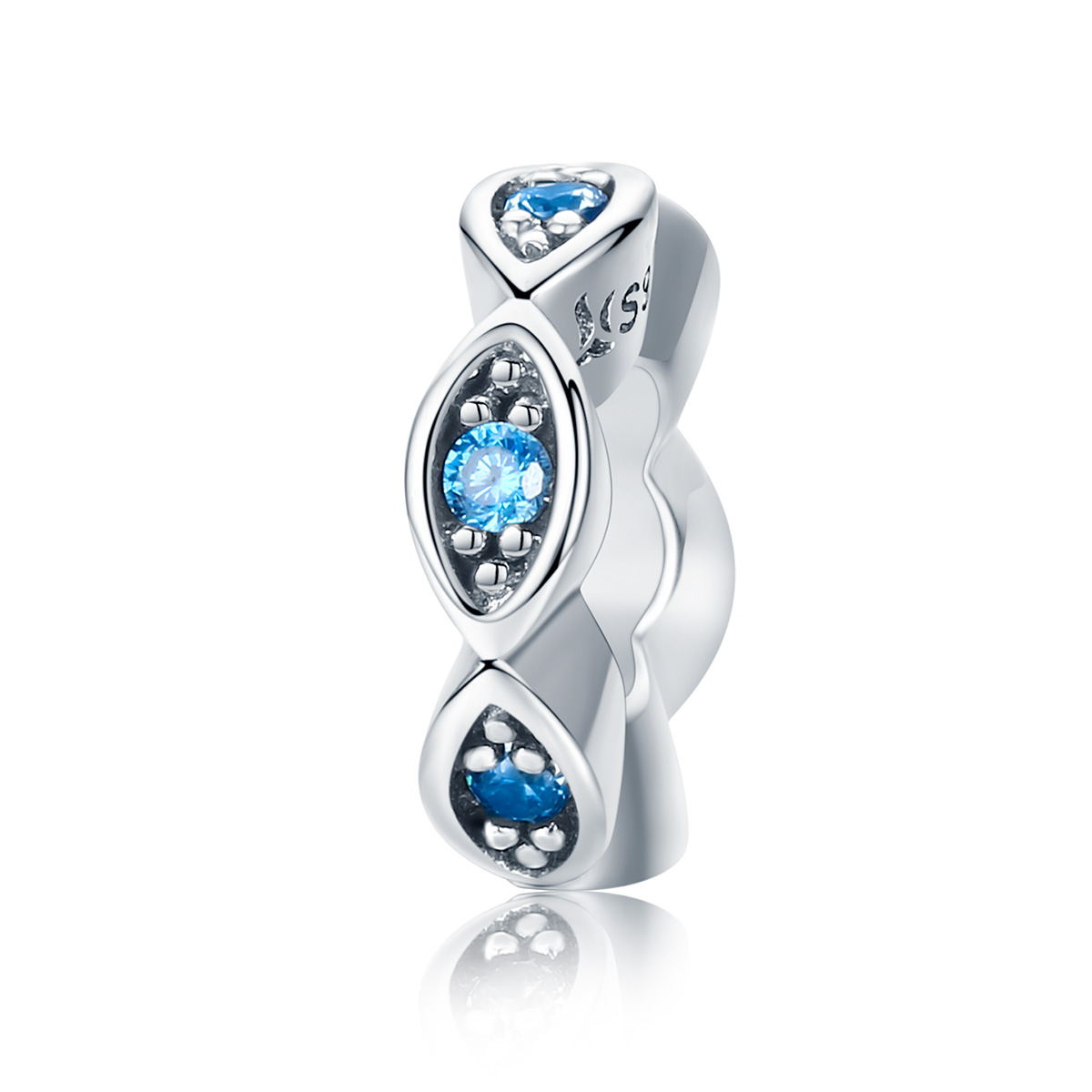 Pandora Style Glimmende ogen Spacer Bedel - SCC513
