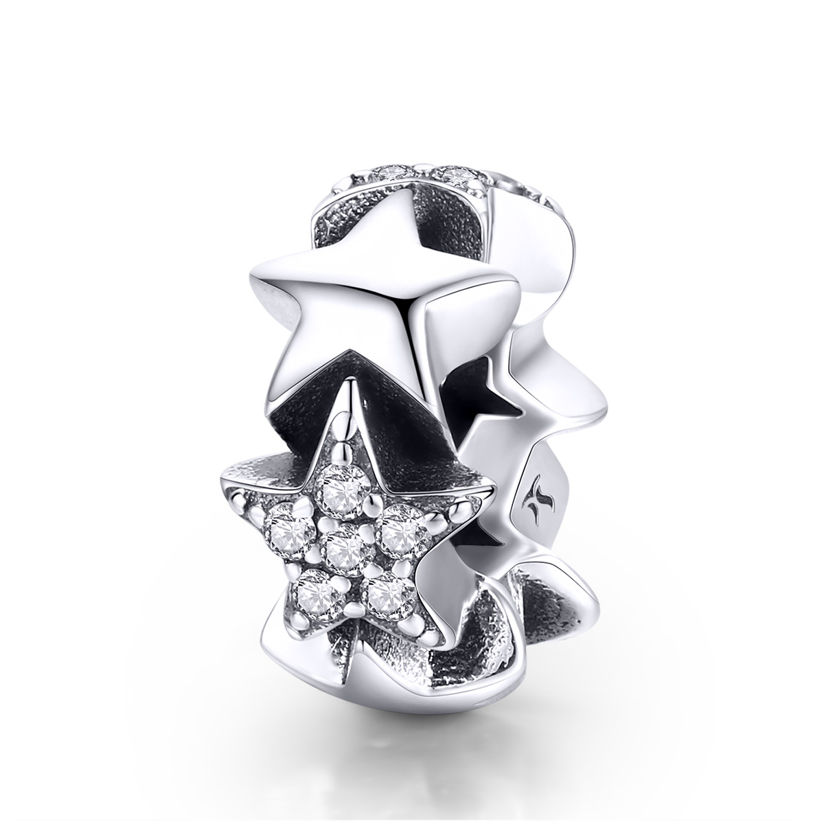 Pandora Style Kleine sterren Spacer Bedel - SCC929 Pandora Style Kleine sterren Spacer Bedel - SCC929