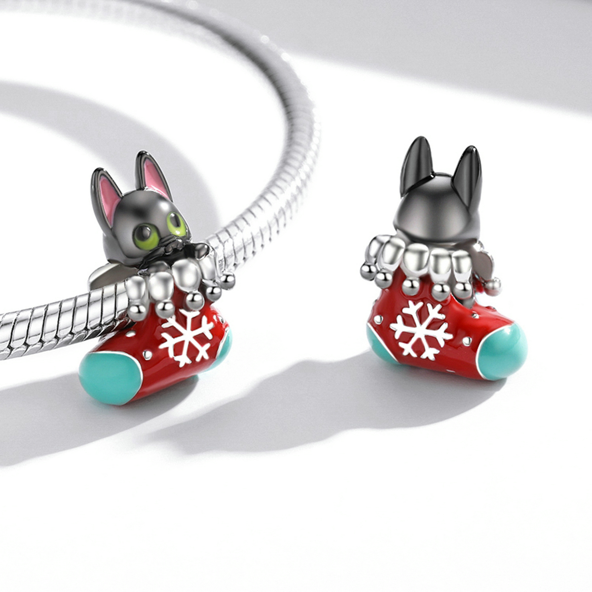 PANDORA Kerstkousen kitten Bedel - SCC2036