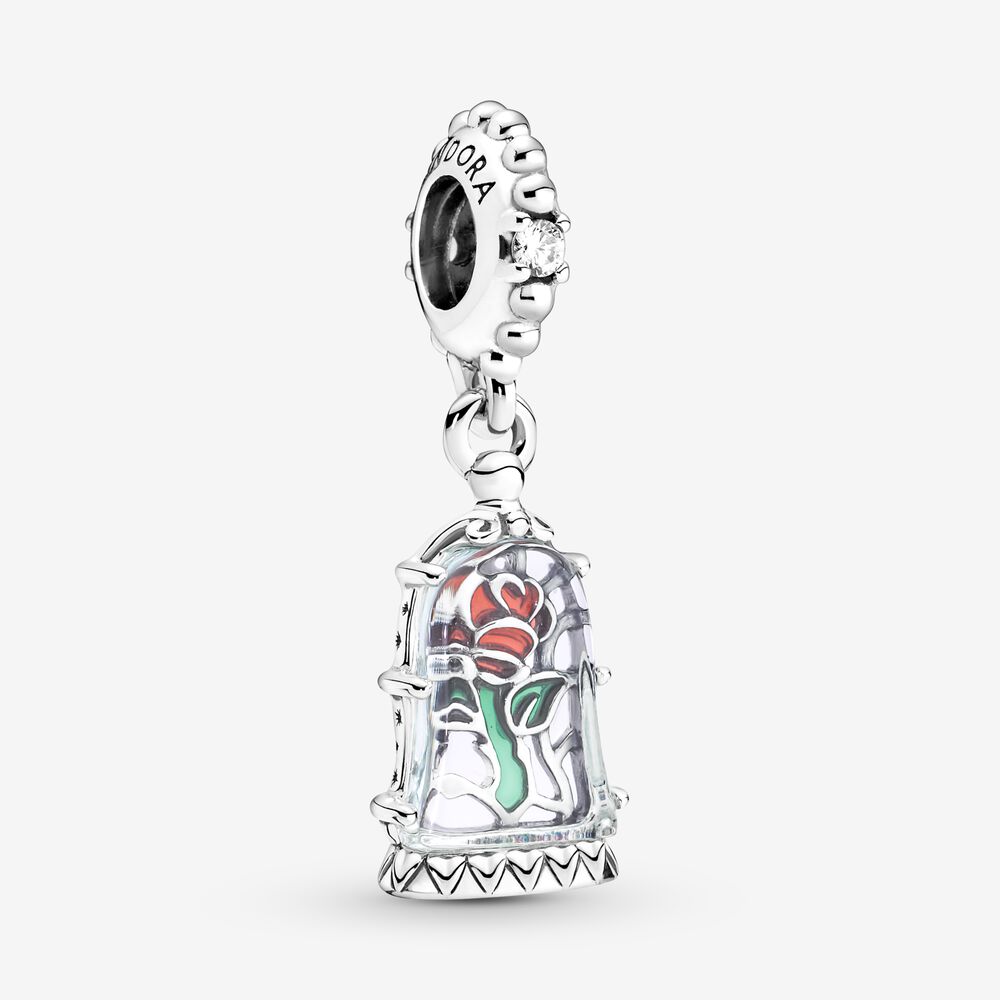 PANDORA Disney Belle en het Beest Betoverde Roos Hangende Bedel - 790024C01