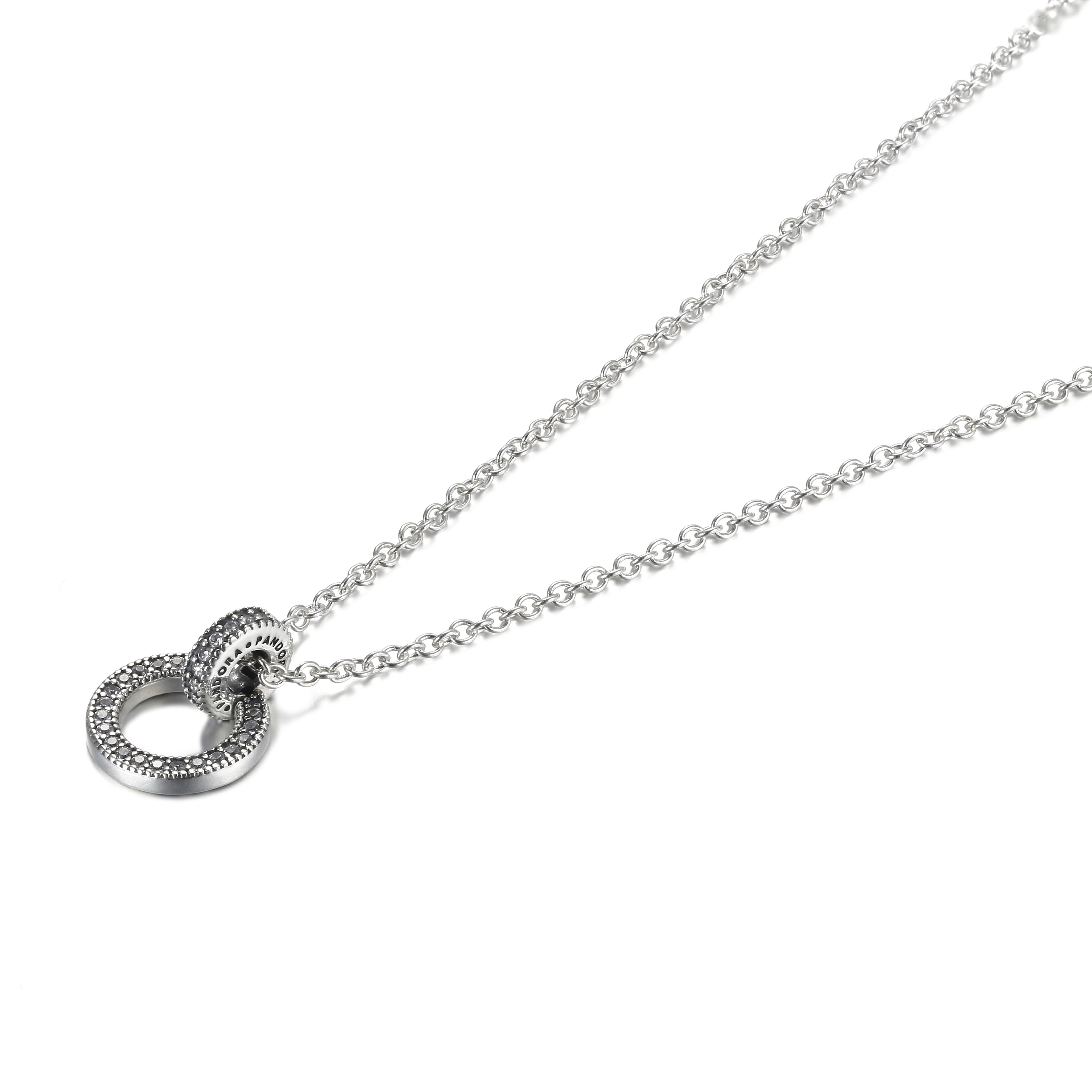 PANDORA Dubbele Cirkel Hanger & Halsketting - 399487C01